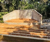 Ticketing structure and entrance wall integration